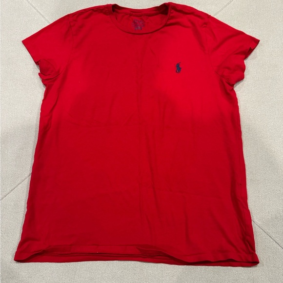 Polo by Ralph Lauren Red, Navy, and Gray Striped Tees - Picture 2 of 13